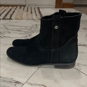 Frye Black Suede Ankle Boots- women’s size 8.5